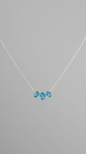 The Triple Azure Drop Necklace
