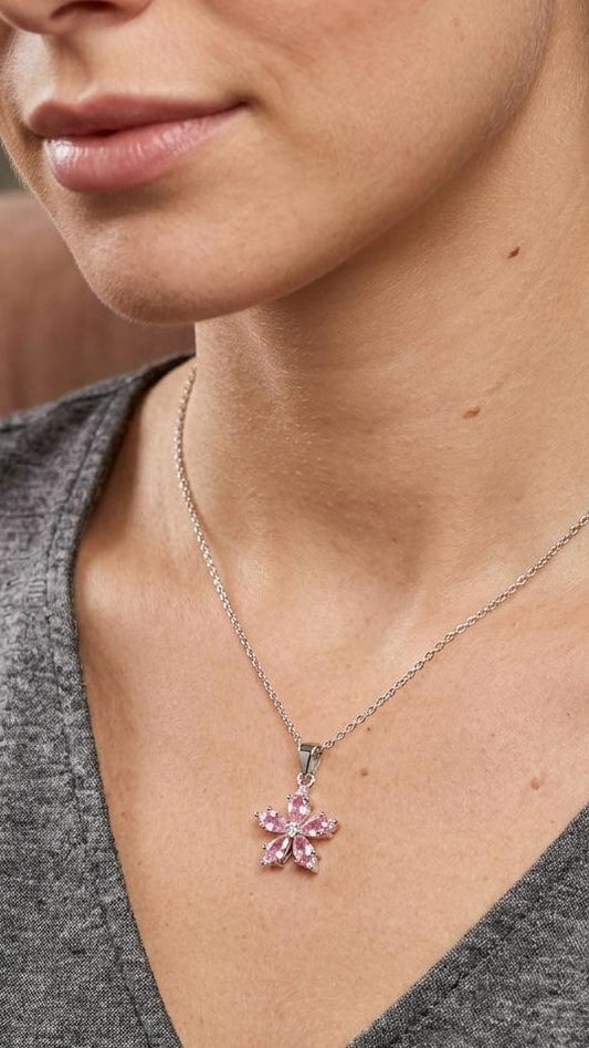 Pink Rose Necklace